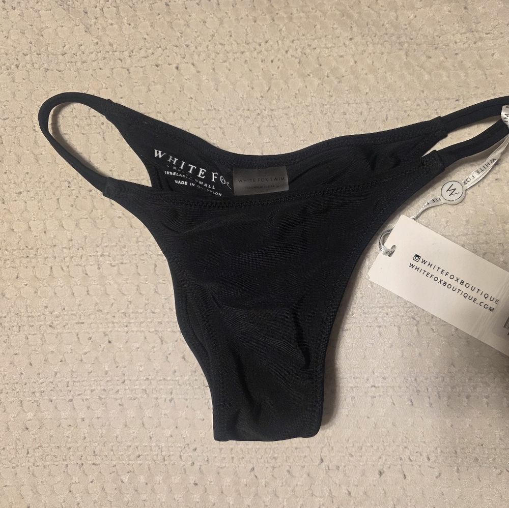 White Fox Boutique Black Thira Bikini Bottoms